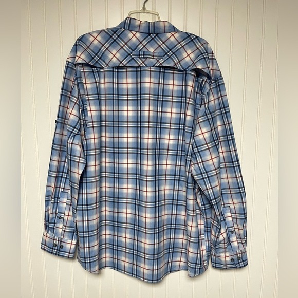 Lincoln Outfitters Blue Plaid Button Down Long Sleeve Shirt Mens XL - Picture 2 of 10